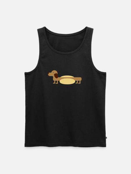 Hot-Dog - Männer Premium Bio Tank Top - Schwarz