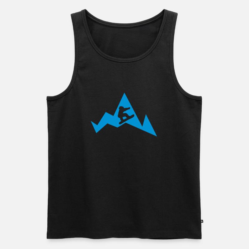 snowboarder - Männer Premium Bio Tank Top - Schwarz