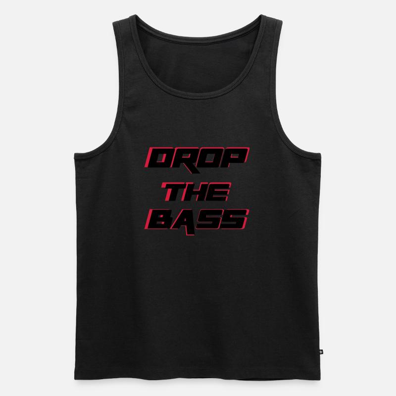 Bass - Männer Premium Bio Tank Top - Schwarz