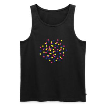 Confetti - Men's Premium Organic Tank Top - black - Front - Michal (187cm)