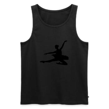 Ballet - Débardeur bio Premium Homme - noir - Devant - Michal (187cm)