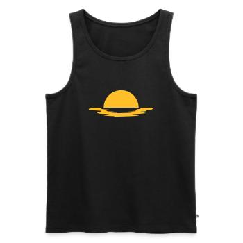 Sun sea water set rise holiday - Men's Premium Organic Tank Top - black - Front - AI Model Male 178 light (178cm)