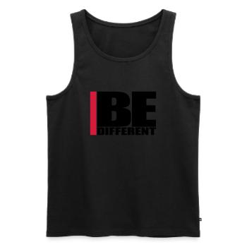 Cool Be Different Logo - Débardeur bio Premium Homme - noir - Devant - AI Model Male 178 light (178cm)