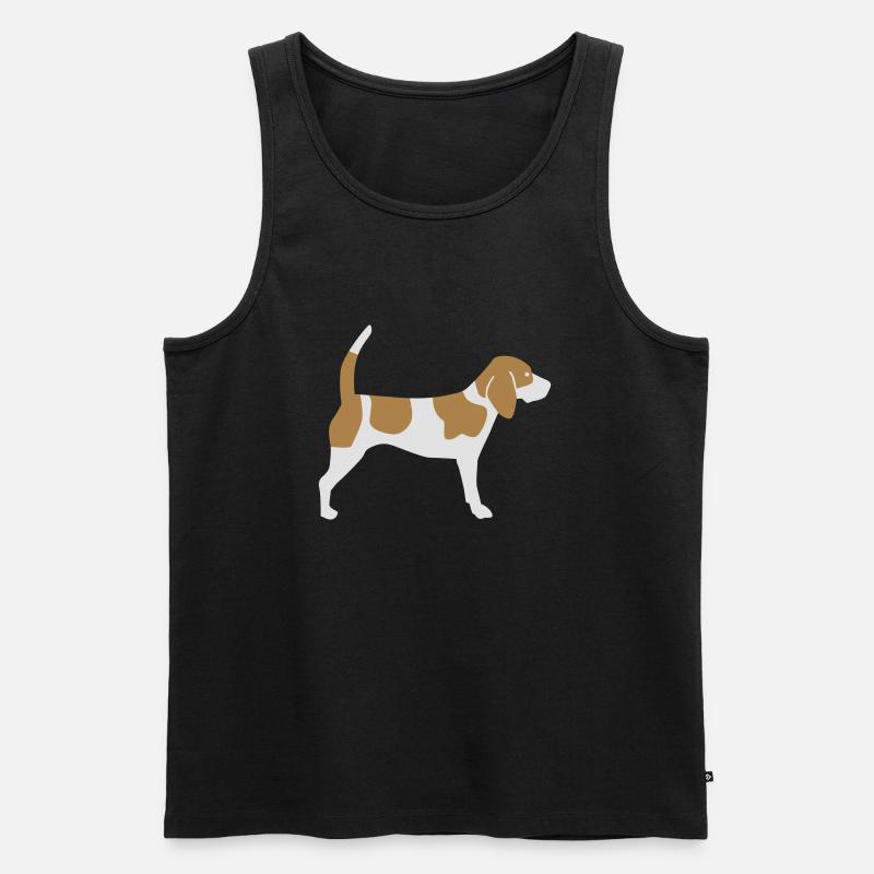 Beagle - Männer Premium Bio Tank Top - Schwarz