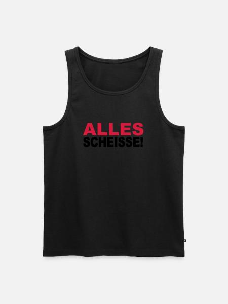 Alles Scheisse! - Männer Premium Bio Tank Top - Schwarz