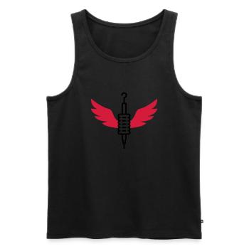 Tätowierer / Zeichnung / Tattoo / Tattooist - Männer Premium Bio Tank Top - Schwarz - Vorne - AI Model Male 178 light (178cm)