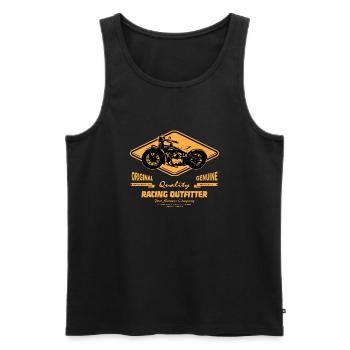 Motorcycle - Motorrad - Männer Premium Bio Tank Top - Schwarz - Vorne - Michal (187cm)