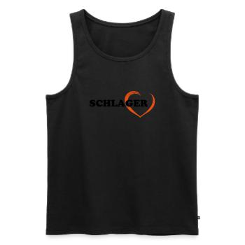 SCHLAGER - Männer Premium Bio Tank Top - Schwarz - Vorne - Michal (187cm)