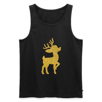 Reindeer fawn Christmas present gift idea - Men's Premium Organic Tank Top - black - Front - Michal (187cm)