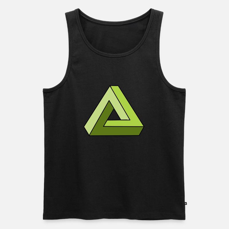 infinity infinity triangle cool gift - Men's Premium Organic Tank Top - black