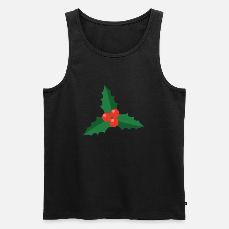 Mistelzweig - Männer Premium Bio Tank Top - Schwarz