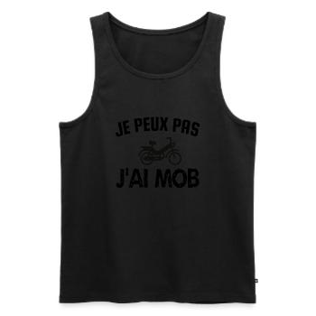 je peux pas j'ai mob - Débardeur bio Premium Homme - noir - Devant - Michal (187cm)