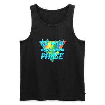 Nicht nur eine Phase, LGBTQ - Männer Premium Bio Tank Top - Schwarz - Vorne - Michal (187cm)