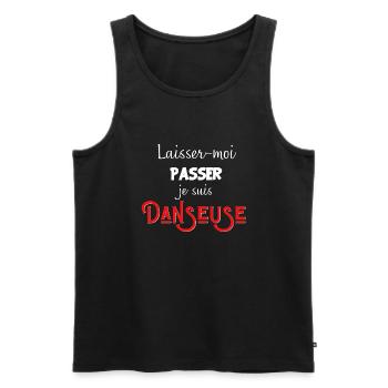 laisse-moi passer je suis Danseuse - Débardeur bio Premium Homme - noir - Devant - Michal (187cm)