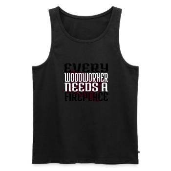 carpenter funny tree feller - Men's Premium Organic Tank Top - black - Front - Michal (187cm)