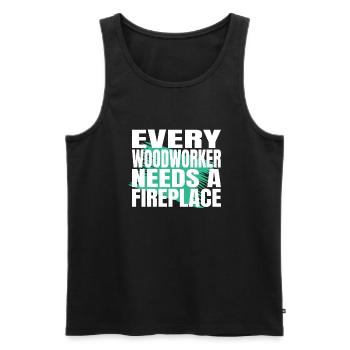 forester chop wood carpenter girl tshirts - Männer Premium Bio Tank Top - Schwarz - Vorne - Michal (187cm)