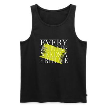cool génial amateurs charpentier tshirts de travail - Débardeur bio Premium Homme - noir - Devant - Michal (187cm)