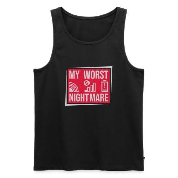 Protéger mon pire cauchemar - Débardeur bio Premium Homme - noir - Devant - AI Model Male 178 light (178cm)