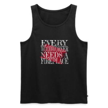 tshirts charpentier sexy amour - Débardeur bio Premium Homme - noir - Devant - Michal (187cm)