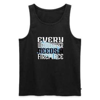 aaron charpentier tshirts blagues - Débardeur bio Premium Homme - noir - Devant - Michal (187cm)