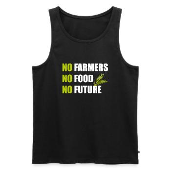 No Farmers No Food No Future - Männer Premium Bio Tank Top - Schwarz - Vorne - Michal (187cm)