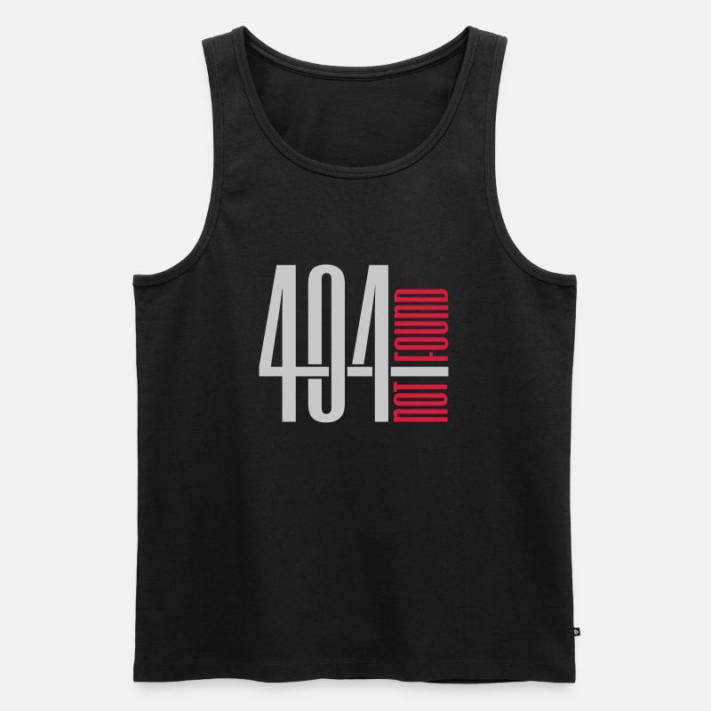 404 not found Error - Männer Premium Bio Tank Top - Schwarz
