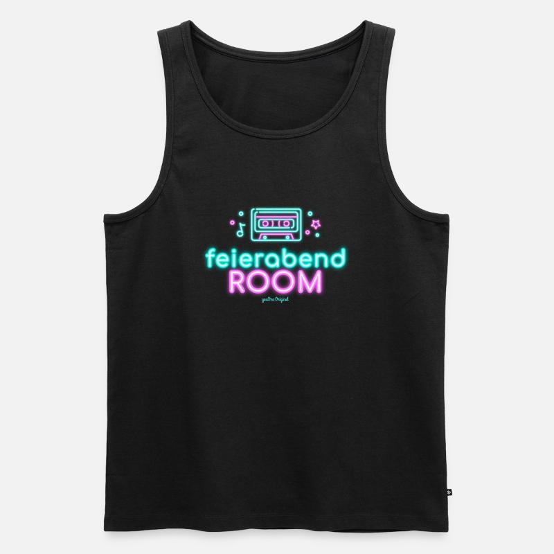 nightclub neon graphics feierabend - Männer Premium Bio Tank Top - Schwarz