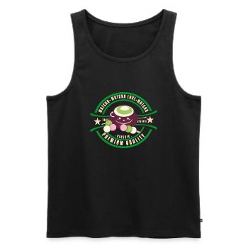 Japan - Matcha - Männer Premium Bio Tank Top - Schwarz - Vorne - AI Model Male 178 light (178cm)