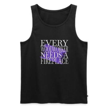 birthday present chainsaw grab - Men's Premium Organic Tank Top - black - Front - AI Model Male 178 light (178cm)