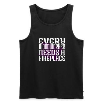 carpentry joke safety helmet - Men's Premium Organic Tank Top - black - Front - Michal (187cm)