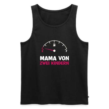 Tank leer Mama von 2 Kindern Mutter Muttertag Kind - Männer Premium Bio Tank Top - Schwarz - Vorne - AI Model Male 178 light (178cm)