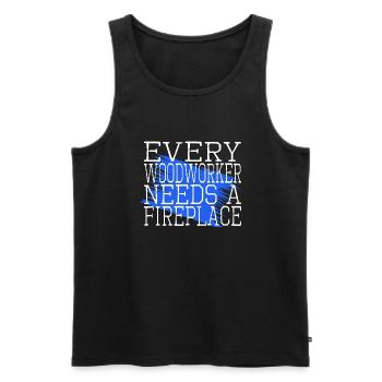cool logging lumberjackwoodworking gift idea - Männer Premium Bio Tank Top - Schwarz - Vorne - Michal (187cm)