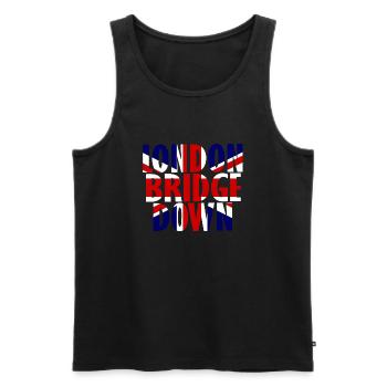 London Bridge Down zum Gedenken an Queen Elizabeth - Männer Premium Bio Tank Top - Schwarz - Vorne - AI Model Male 178 light (178cm)