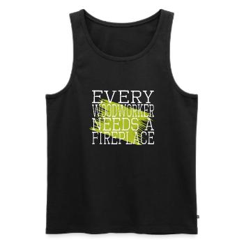 amour charpentier blagues cool bingo salle tshirts - Débardeur bio Premium Homme - noir - Devant - Michal (187cm)