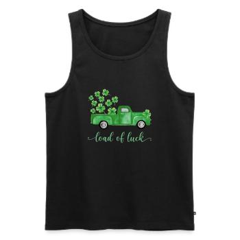 Happy St. Patrick's Day Saint Patrick Ireland Irish - Men's Premium Organic Tank Top - black - Front - AI Model Male 178 light (178cm)