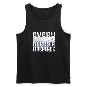 gift idea plumber jokes dad john carpenter - Männer Premium Bio Tank Top - Schwarz - Vorne - Michal (187cm)