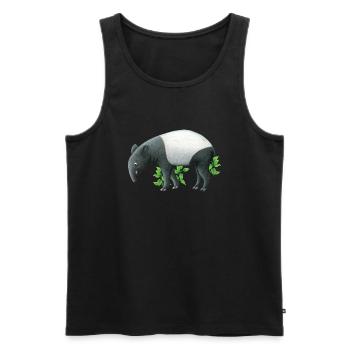 kleiner Tapir - Männer Premium Bio Tank Top - Schwarz - Vorne - AI Model Male 178 light (178cm)