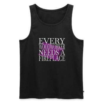 dad cool logging lumberjackwoodworking cutter - Men's Premium Organic Tank Top - black - Front - Michal (187cm)