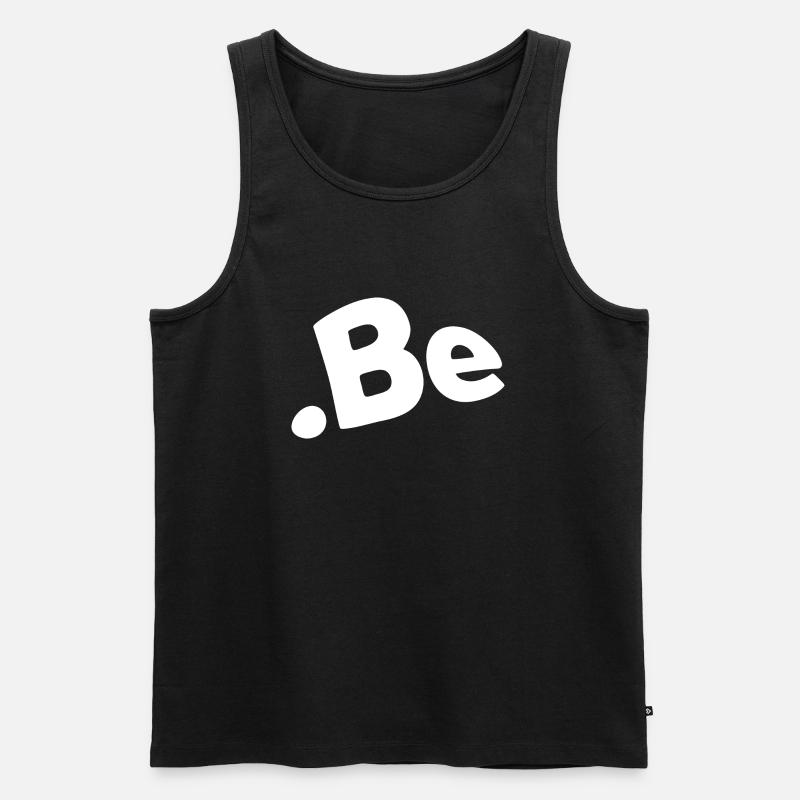 Belgien Internet-Code des Landes - Männer Premium Bio Tank Top - Schwarz