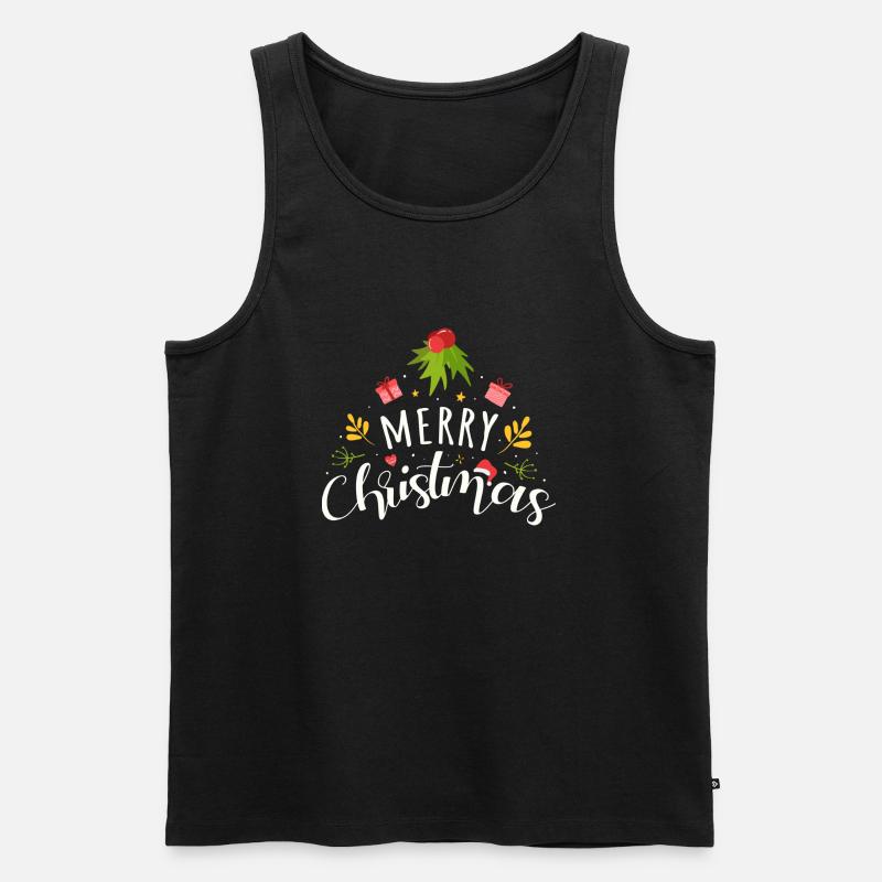 Frohe Weihnachten - Männer Premium Bio Tank Top - Schwarz