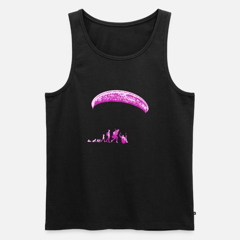 Paragliding Evolution - Männer Premium Bio Tank Top - Schwarz