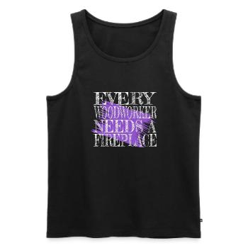 jokes tree feller gift joke cutter jackhammer - Männer Premium Bio Tank Top - Schwarz - Vorne - Michal (187cm)