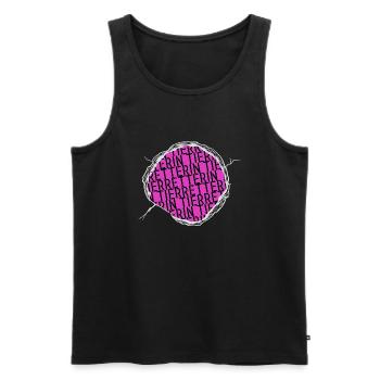 vegan veggie naturschutz gerechtigkeit vegetarier - Männer Premium Bio Tank Top - Schwarz - Vorne - Michal (187cm)