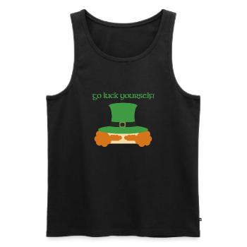 Luck Yourself - Männer Premium Bio Tank Top - Schwarz - Vorne - AI Model Male 178 light (178cm)