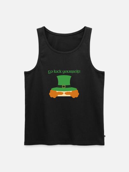 Luck Yourself - Männer Premium Bio Tank Top - Schwarz