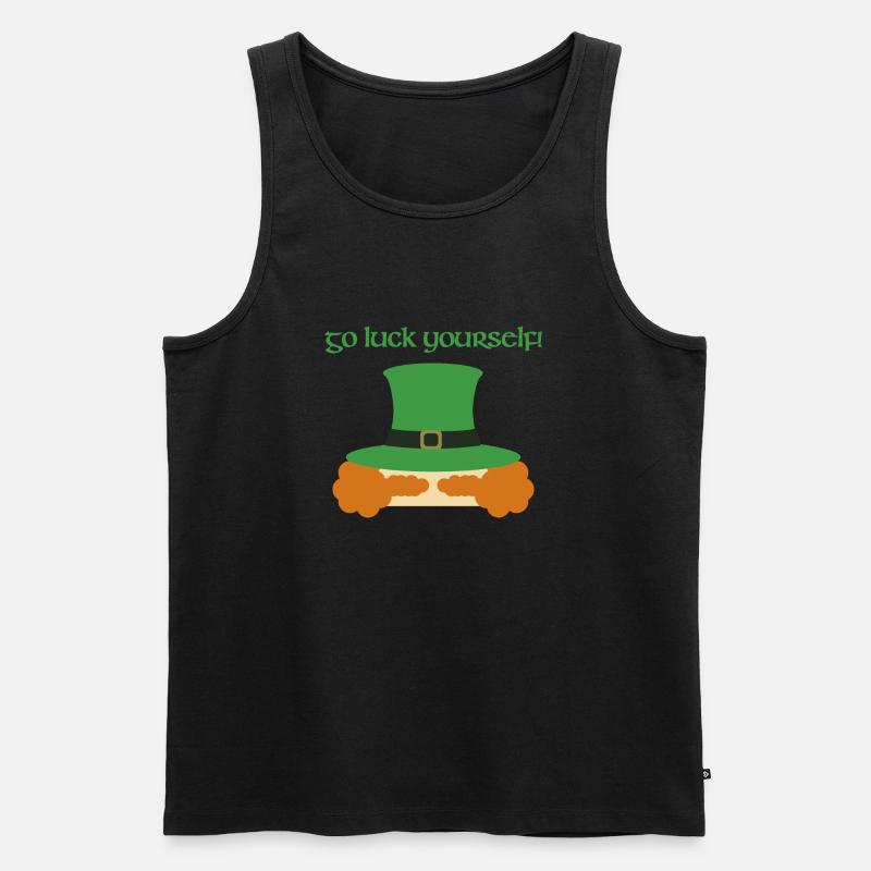 Luck Yourself - Männer Premium Bio Tank Top - Schwarz