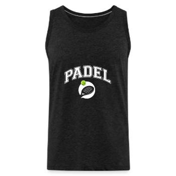 Padel - Geschenk für Padelspieler - Männer Premium Bio Tank Top - Anthrazit - Vorne - Alexander (188cm)