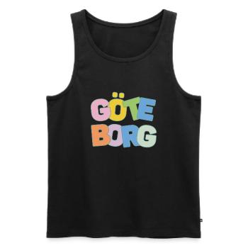 Göteborg - Männer Premium Bio Tank Top - Schwarz - Vorne - AI Model Male 178 light (178cm)