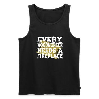 jackhammer chainsaw tools birthday present idea - Männer Premium Bio Tank Top - Schwarz - Vorne - Michal (187cm)