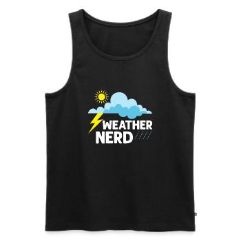 Weather Nerd Meteorology Meteorologist - Men's Premium Organic Tank Top - black - Front - Michal (187cm)